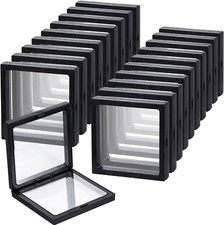 Black 3D Floating Frame Display Holder Stands, Coin Display Stands Set of 20 3D
