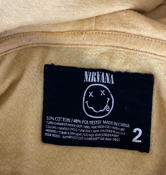 Nirvana Sweater Adult XLYellow  Hoodie Smile Logo… - image 2