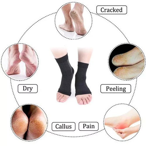 2 x Plantar Fasciitis Socks Heel Foot Arch Support Pain Relief Compression Socks - Picture 8 of 9