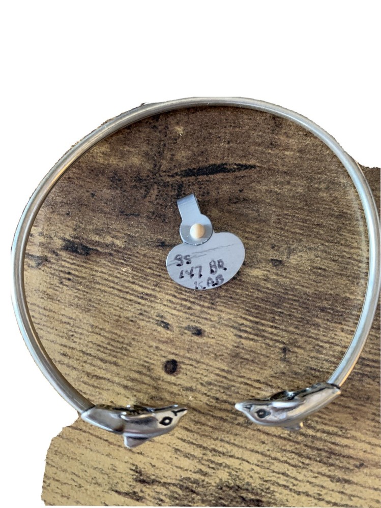 925 Sterling Silver Flexible Dolphin Charm Bracelet for Women
