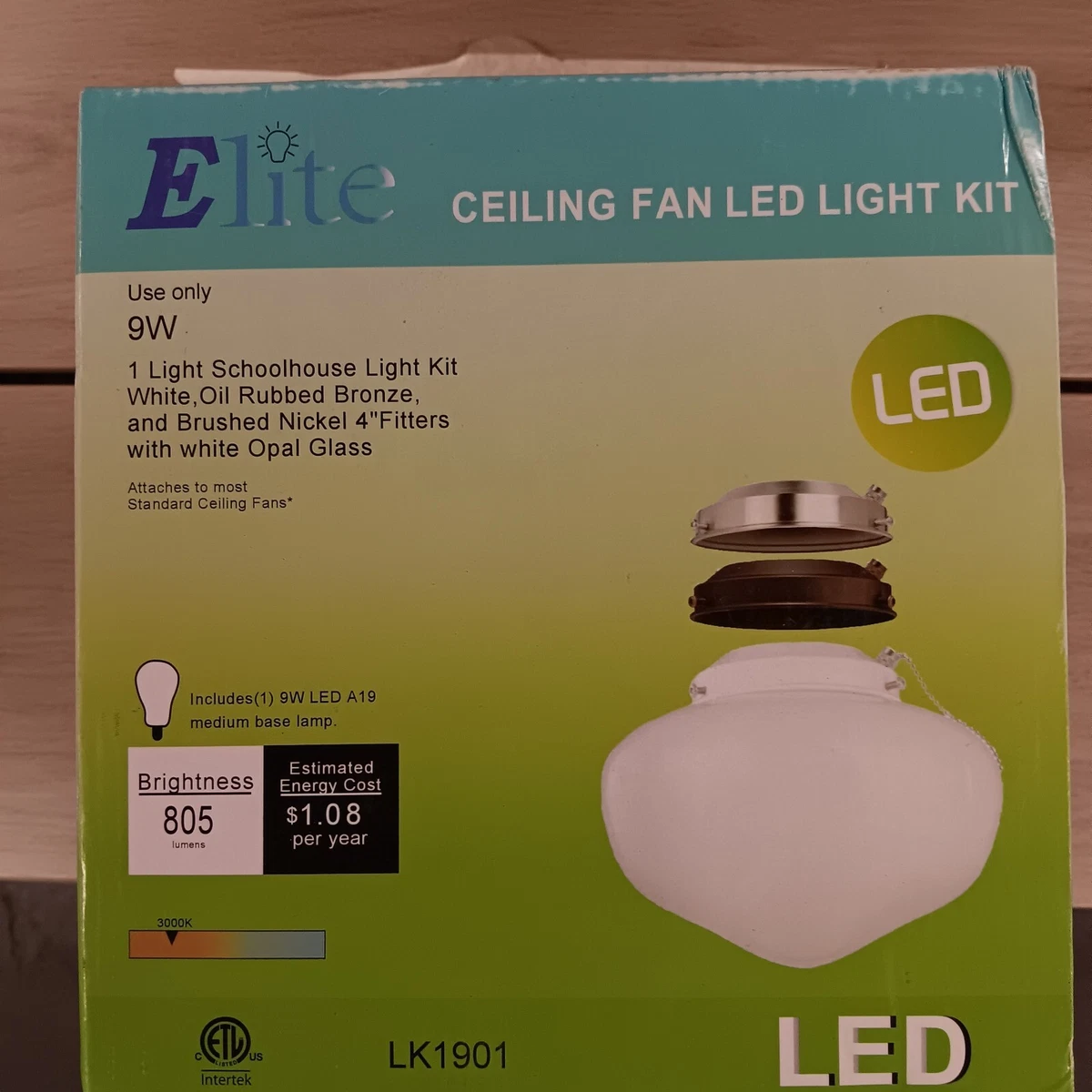 Intertek Ceiling Fan Light Kit Shelly Lighting