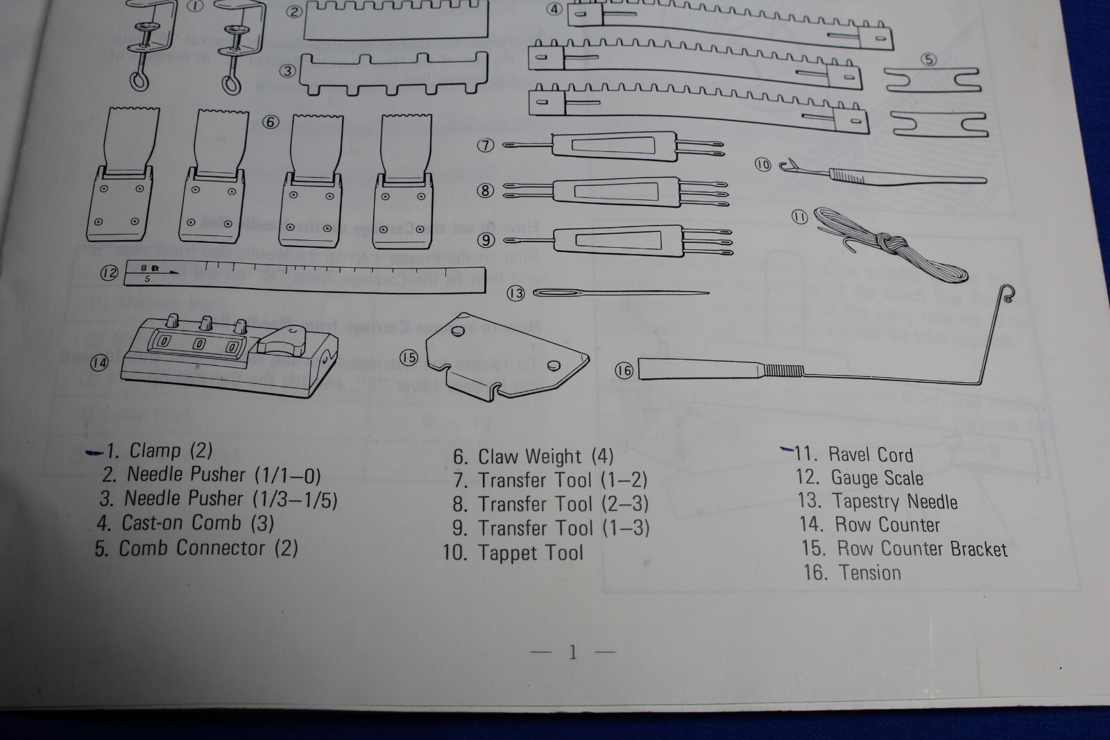 Singer HK-100 Knitting Machine SilverReed/Singer Knitting Machine Row Counter