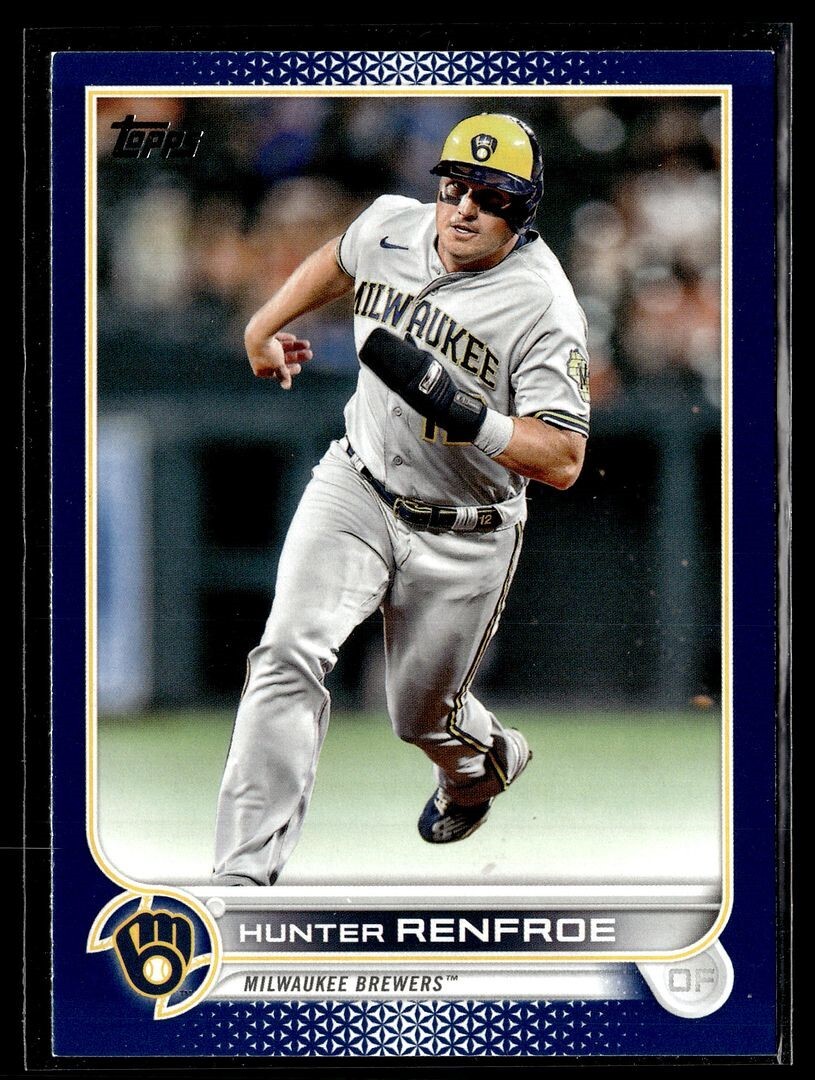 2022 TOPPS WALMART ROYAL BLUE US58 Hunter Renfroe - Milwaukee Brewers
