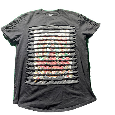 Rue 21 Madonna T Shirt Womens Med cut 3D Graphic Catholic Mary Print Embellish