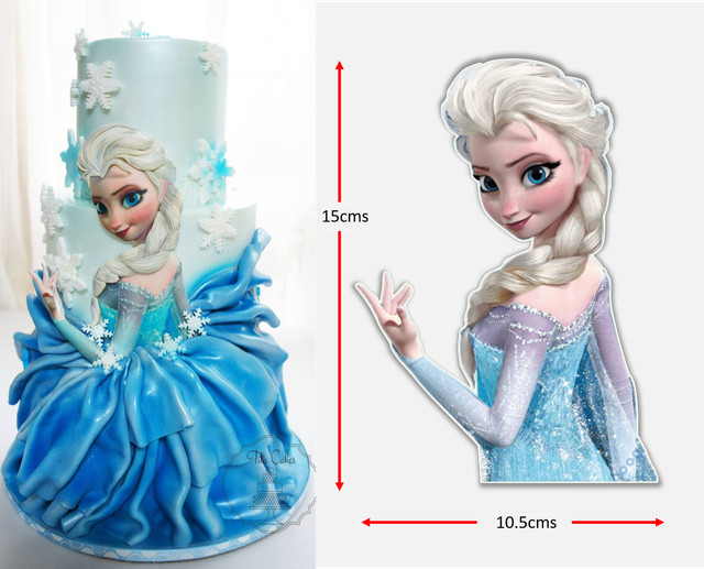EDIBLE Elsa XLarge 6" Cake Topper Image Frozen Decoration Wafer Card Sheet | eBay