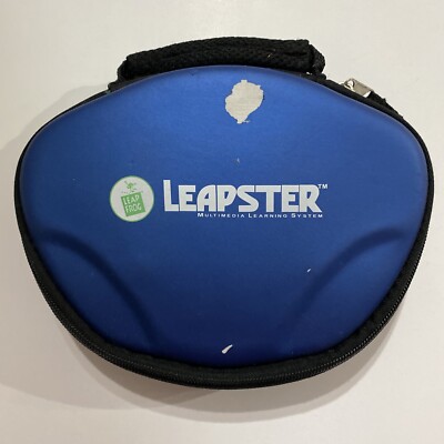 LeapFrog Leapster Case Game System Console Holder Travel Storage Bag Blue Zip