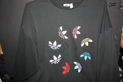 adidas L22217 Womens Black Adicolor Shattered Trefoil Wheel