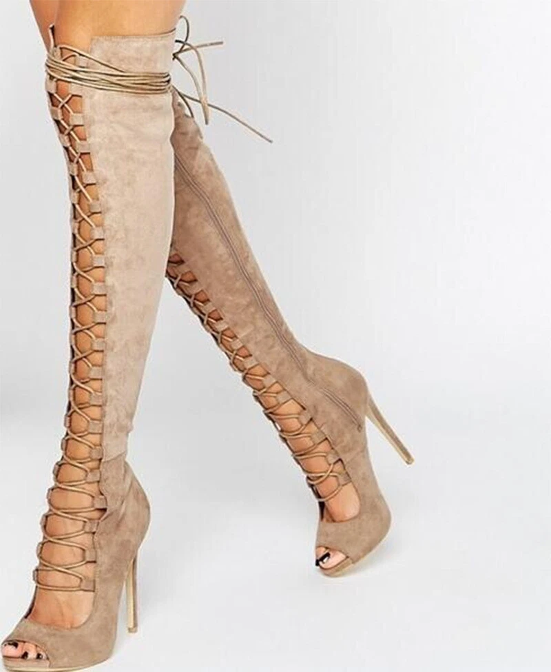 Sexy open shop toe boots