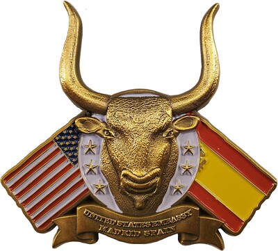 US State Department US Embassy Madrid Spain Challenge Coin 2'' t 122