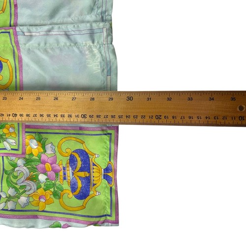 Gianni Versace Baroque Silk Shirt Vintage 90s Womens 42 Pastel Floral Blouse - Picture 17 of 17