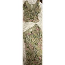 Rare Vintage Two Piece Silk Chiffon Set