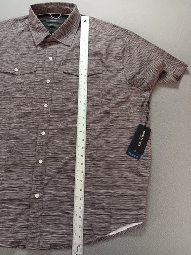 Kenneth Cole New York Techni-Cole Woven Men's Button-Up Sz. 2XL Short Sleeve - Picture 10 of 17