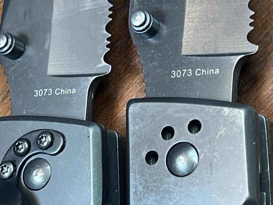 Cuchillo plegable Ka-Bar US Army 3073 Warthog negro borde combinado (lote de 2) Foto 3 de 4