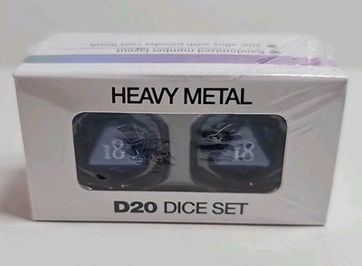 Ultra Pro VIVID Heavy Metal Dice D20 BLUE (2 Dice Set) Solid Zinc-Alloy