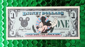 1989 ($1) Disney Dollar Mickey Mouse A00587004A - UNC 