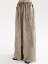 Spring Women s Cotton Loose Elastic Waist Casual Long Skirt Pants Wide Leg Pants
