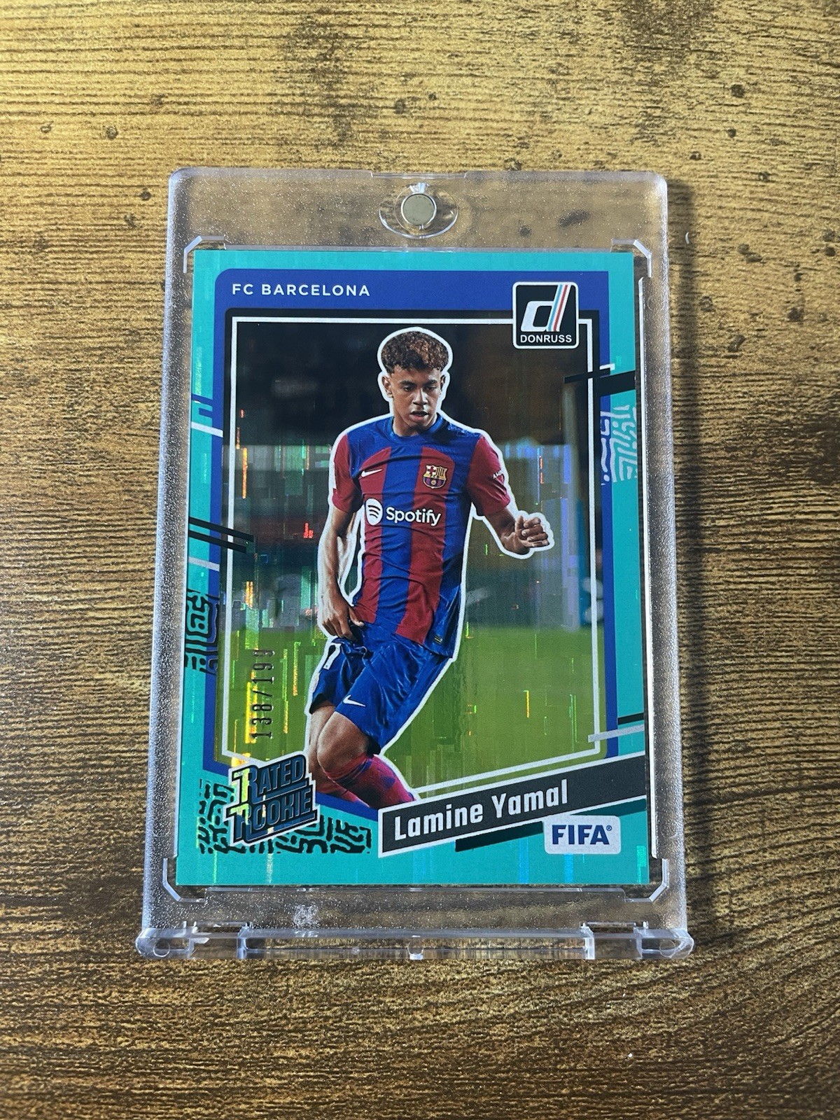 2023-24 Panini Donruss FIFA Rated Rookie Lamine Yamal #177 Teal /199 (RC)