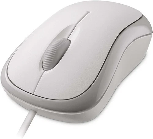 Microsoft Basic Optical Mouse White USB Wired Scroll Wheel P58-00062