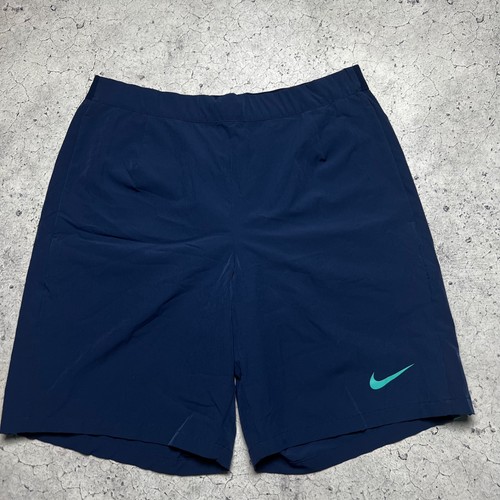 Nike Roger Federer Gladiator Premier 2015 Tennis Shorts Navy Teal L