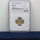 U.S. Mint American Eagle 2016 $5 Gold Coin 1/10 oz NGC MS 70