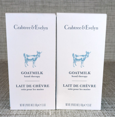 Crabtree & Evelyn GOATMILK Hand Therapy 100g 3.5 oz LOT of 2