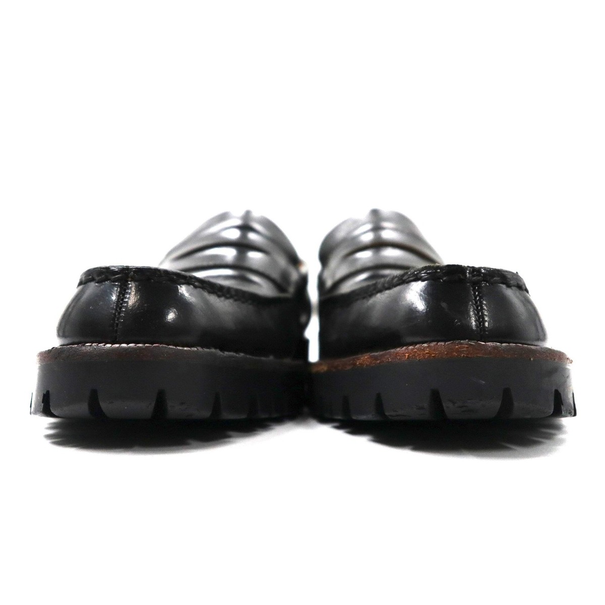 COMME des GARCONS Coin Loafers US6 Black Leather Tank Sole