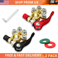 2 Battery Terminal Connectors Quick Release Disconnect for SAE/JIS Type A Copper
