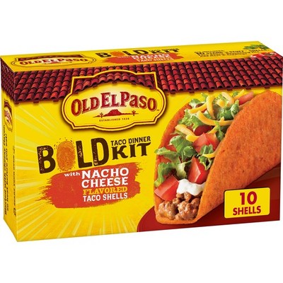 Old El Paso Bold Taco Dinner Kit with Nacho Cheese 9.5 Ounce (Pack of 1)