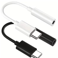 USB-C Type C Adapter Port to 3.5MM Aux Audio Jack Earphone Headphone Cable USB