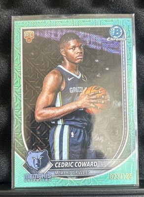 2025-26 Bowman - Chrome Cedric Coward #BCV-11 Aqua Mojo Refractor /125 (RC)