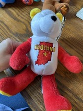 NEW LIMITED TREASURES INDIANA PLUSH STATE QUARTER COIN BEAR FREE SHIPPING