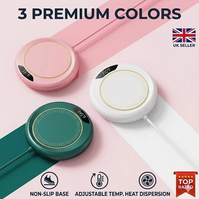 Smart USB Kaffeebecher Wärmer Tee Milch Tasse Heizkissen Heizplatte Büro Zuhause UK