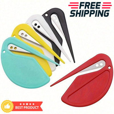 2PCS Letter Opener Cutter Open Office Envelope Knife Safe Guarded Sharp Blade 