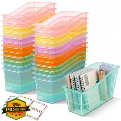 Blosssound 24PK Book Bins Translucent Pastel