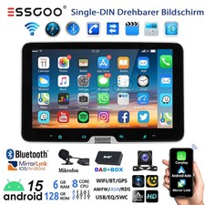 DAB+ 8Kern Android 15 6+128G Carplay Autoradio 4G 360° Drehbar Bildschirm KAM BT