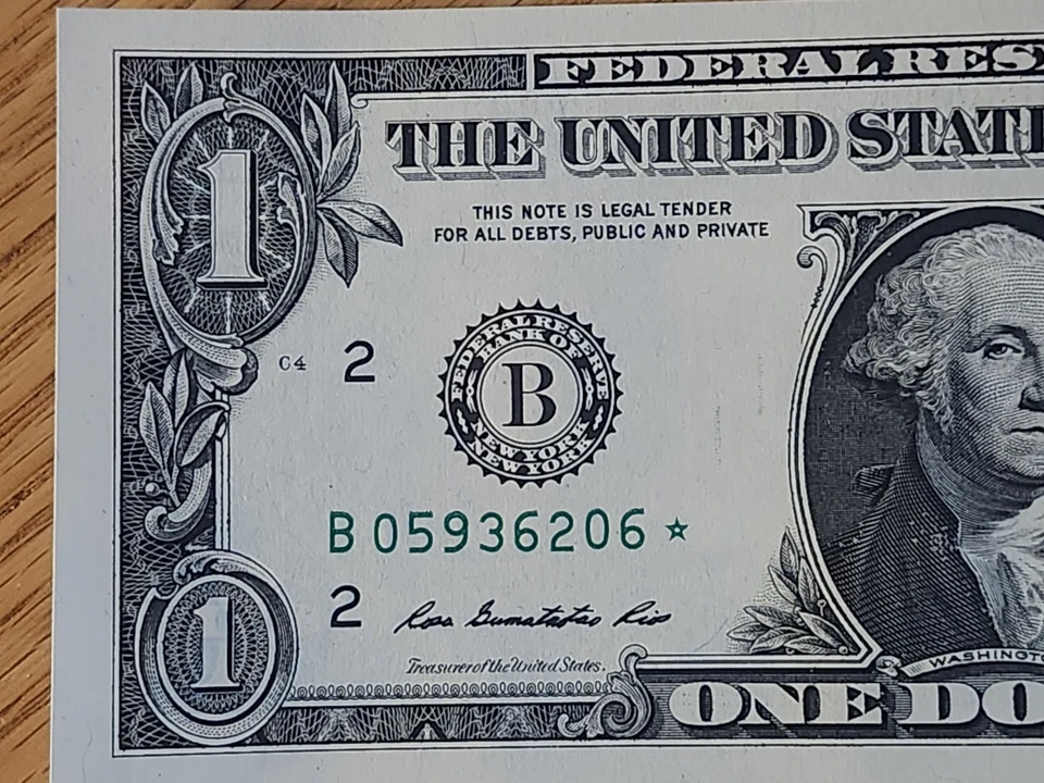 2013 B RARE DUPLICATE FORT WORTH $1 STAR NOTE UNC/GEM B05936206* 1 OF 3 Cons SER - Image 3 of 4