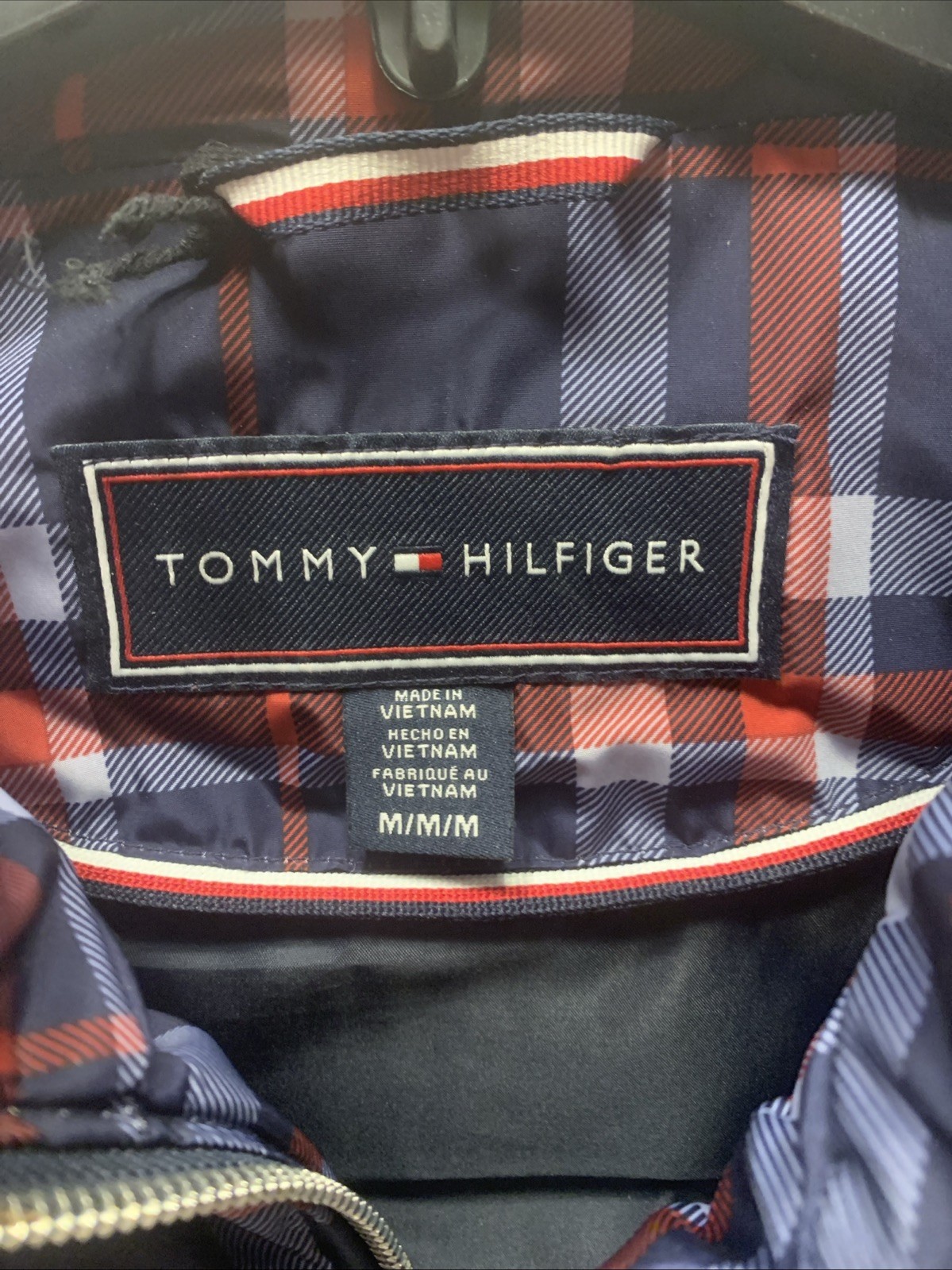 Tommy Hilfiger Plaid Puffer Vest Womens M Zip Up Sleeveless Jacket Warm, Pockets thumbnail 2