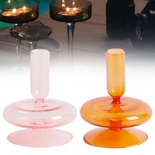 Nordic Glass Candle Holder Dinner Home Decor Romantic Candlestick for Wedding