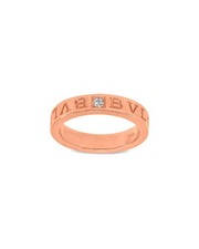 Bulgari 18K Rose Gold 0.01 Ct. Tw. Diamond Ring Women's 51