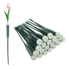 60 Pcs Floral Water Tubes, 6 Inch Flower Tubes, Dark Green/Light Green Grey