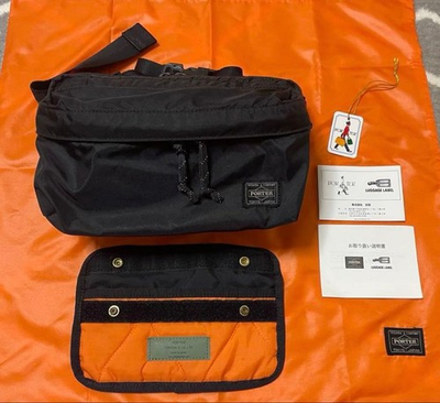#ad PORTER Porter Force 2 Way Shoulder amp; Body Bag Black kaban JP item $120.59