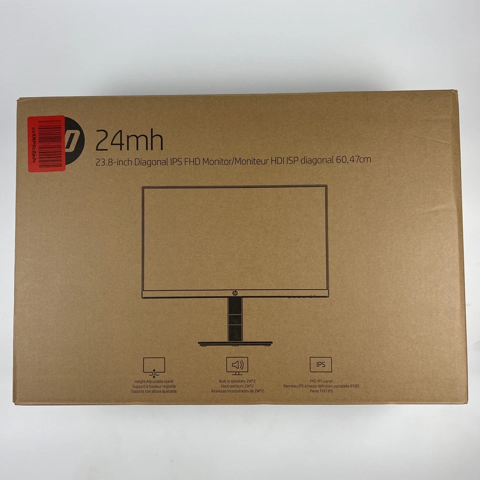 New in Box HP 24mh FHD Monitor  Built-In Speakers and VESA Mounting 1D0J9AA#ABA - Image 2 of 4