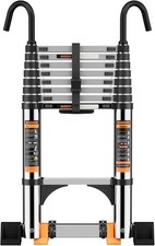 JIASHCHE Telescopic Ladder,3.2M Stainless Steel Loft Ladder,collapsible