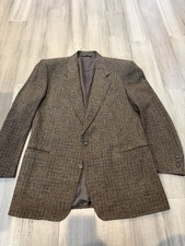 Canali Wool/Nylon Grey Yellow Thick Fabric Coat Blazer Jacket 52L