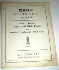 Case Serie WR Wheatland Disco Arado Lista de Piezas Catálogo Manual Libro 4-42 ¡ORIGINAL!