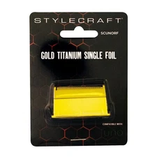 StyleCraft Replacement Gold Titanium Single Foil Head For Uno Shaver | SCUNORF