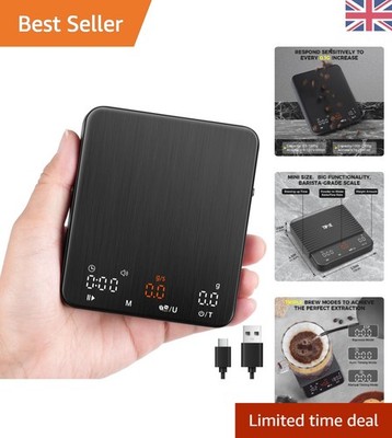 Smarte Mini Kaffeewaage: 2 kg Kapazität, Durchflussrate & LED-Anzeige - Ideal für Zuhause
