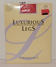 Loehmann's Ultra Sheer Pantyhose Control Sandalfoot Size C Red Ruby F19200