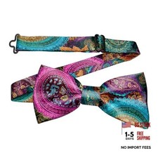 Bow Tie Pre-Tied Adjustable Classic Formal Bowties Tuxedo Wedding Au8-colorful