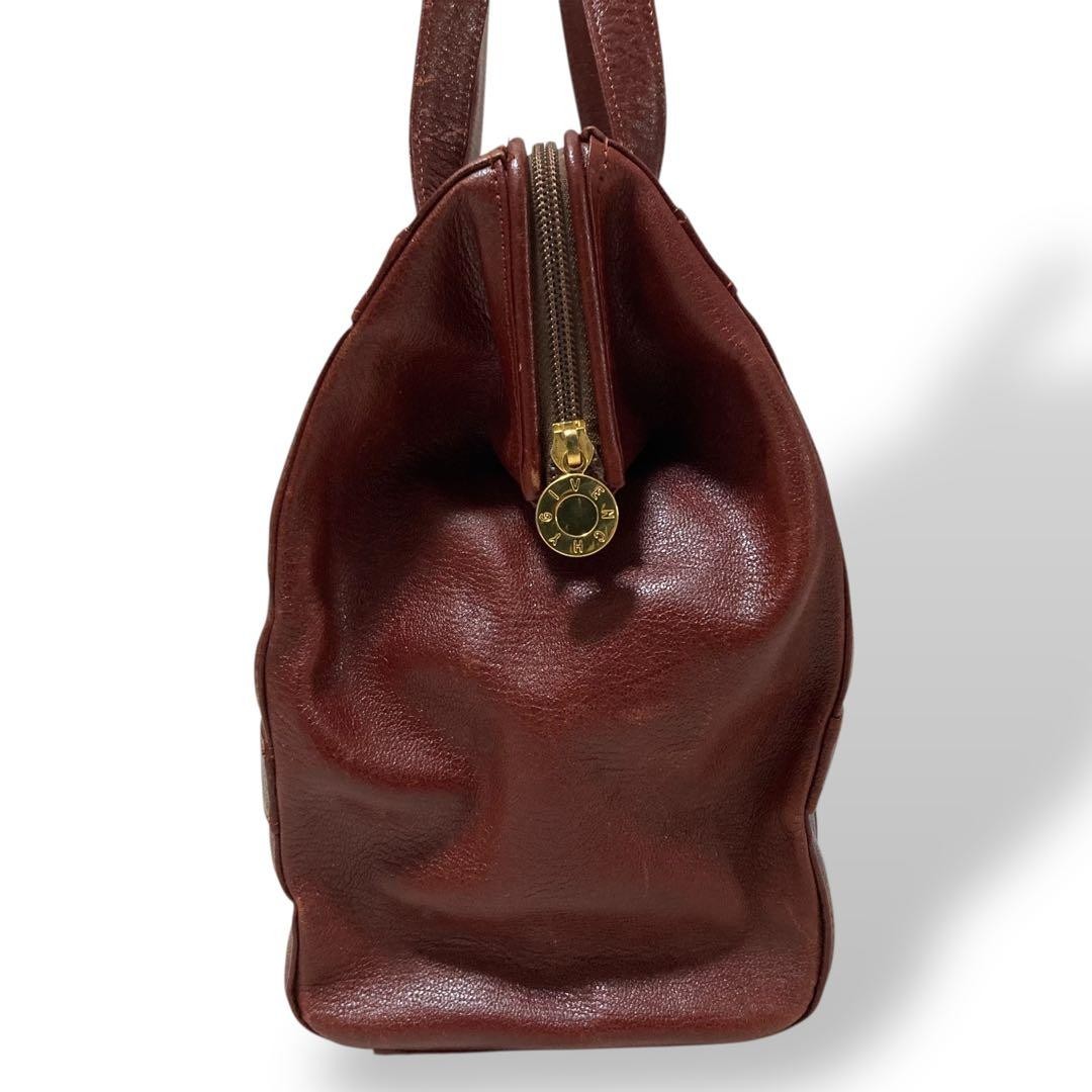 Givenchy Tote Bag Logo Embossed Women Bordeaux Leather Used From Japan thumbnail 23